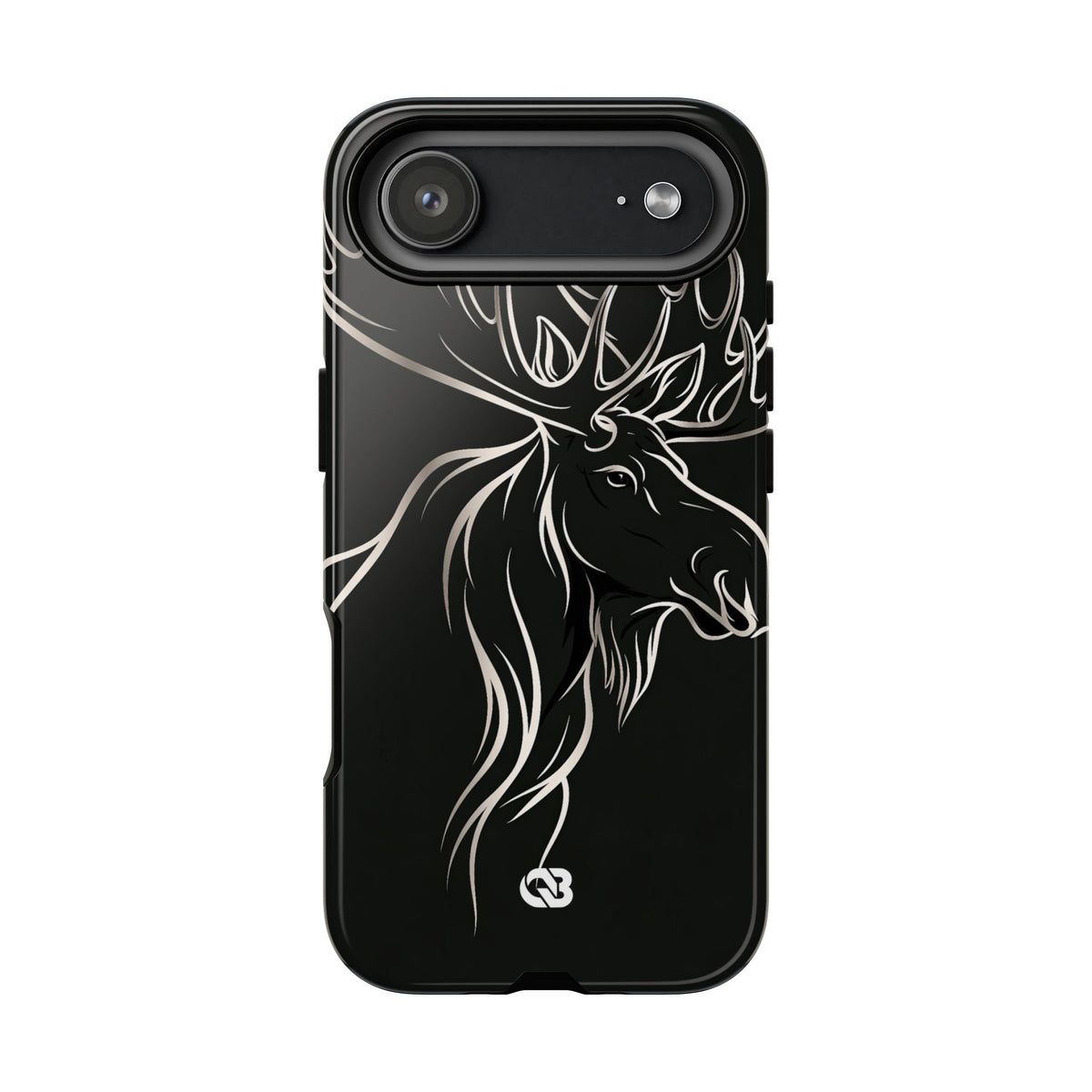 Nordic Moose Contour · Tough Phone Case for iPhone · Black