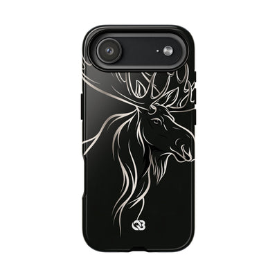 Nordic Moose Contour · Tough Phone Case for iPhone · Black