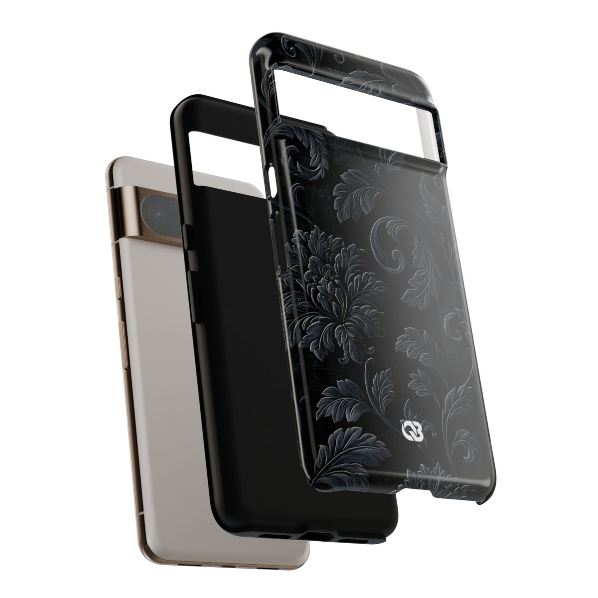 Obsidian Damask · Tough Phone Case for Pixel ·  Black