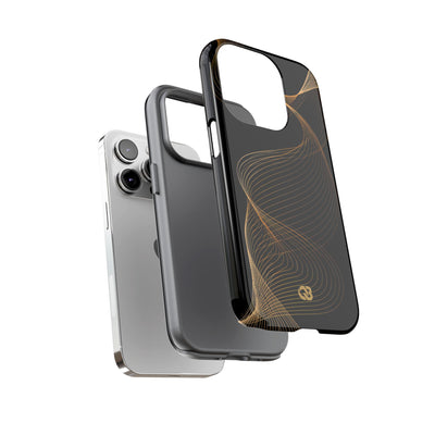 Gold Tough Phone Case for iPhone - Burnished Bronze Helix