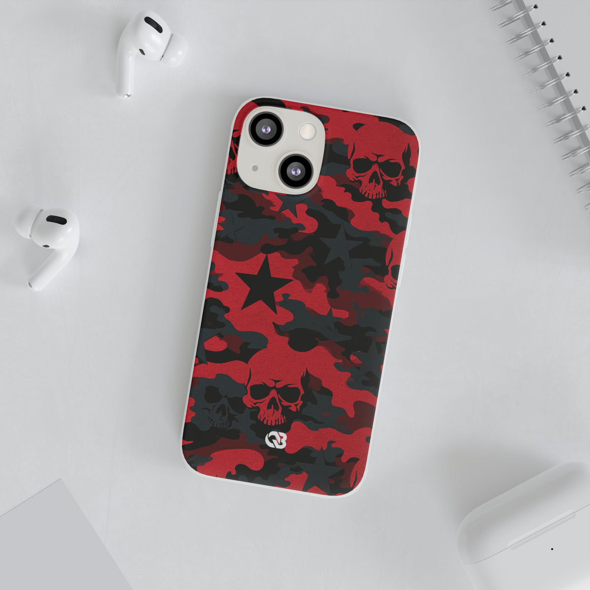 Crimson Skull Camo · Lite Phone Case for iPhone ·  Red