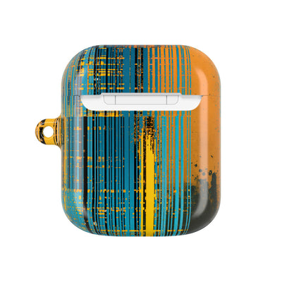 Cyber Glitch Stream · Hard Case for AirPods & AirPods Pro · Teal