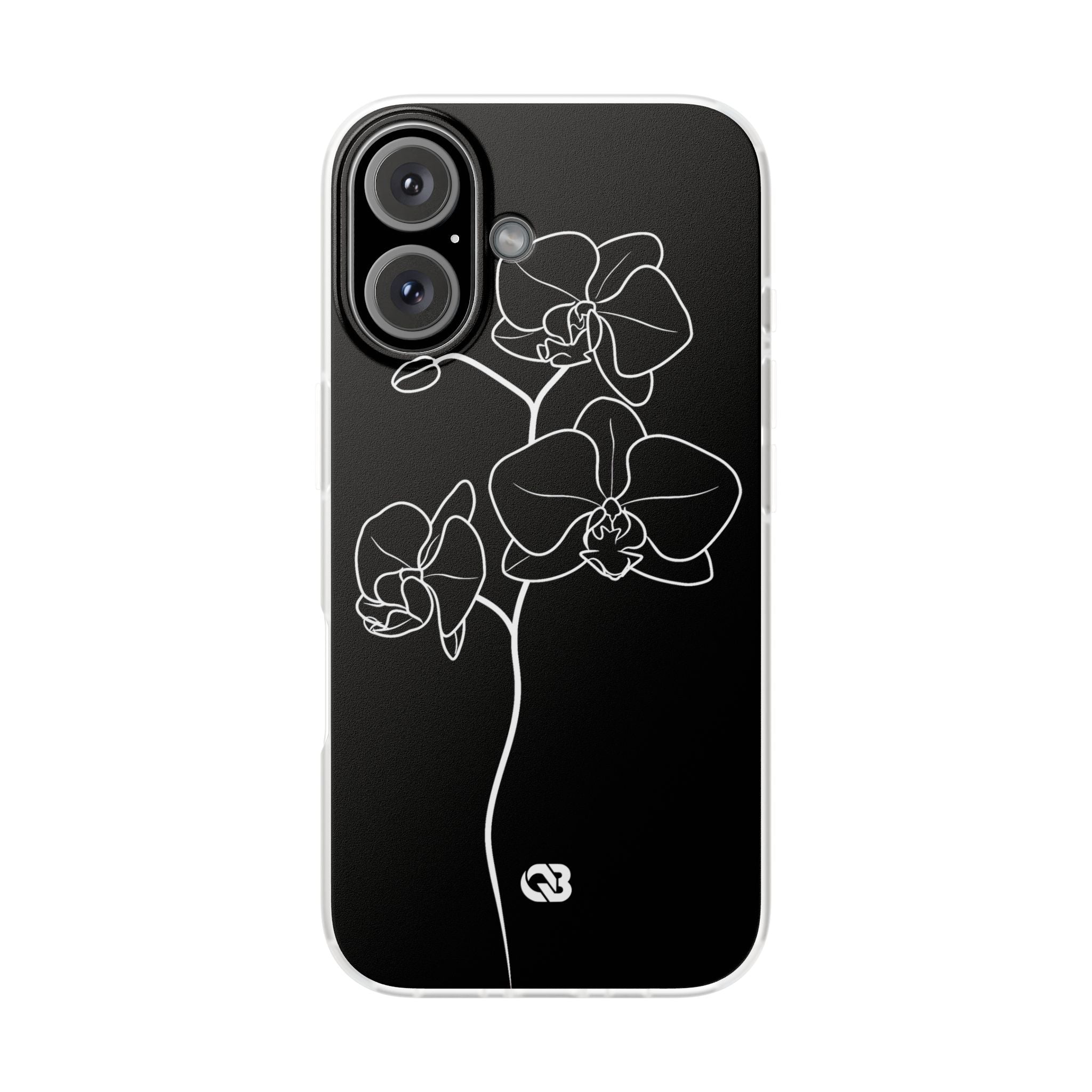 Black Lite Phone Case for iPhone - Noir Alabaster Orchid