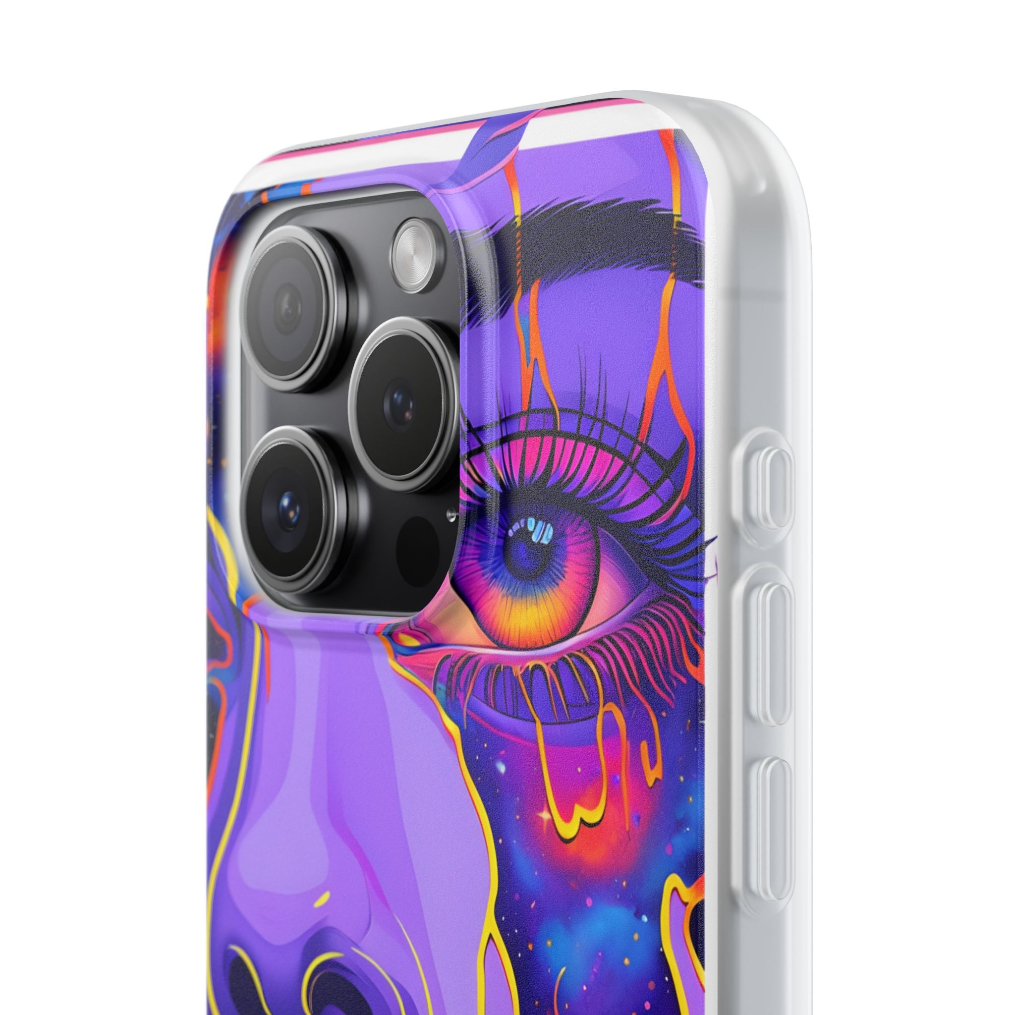 Violet Cosmic Gaze · Soft Custodia per iPhone