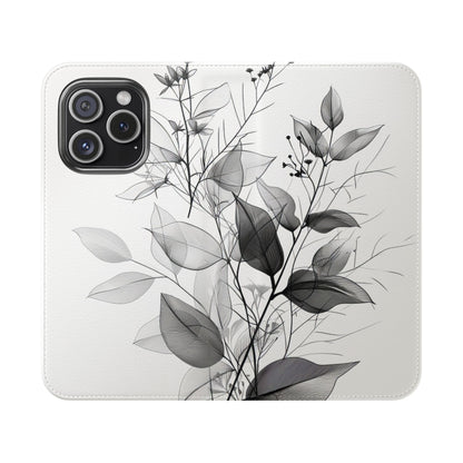Silver Leaves - iPhone 15 Pro Case - Wallet