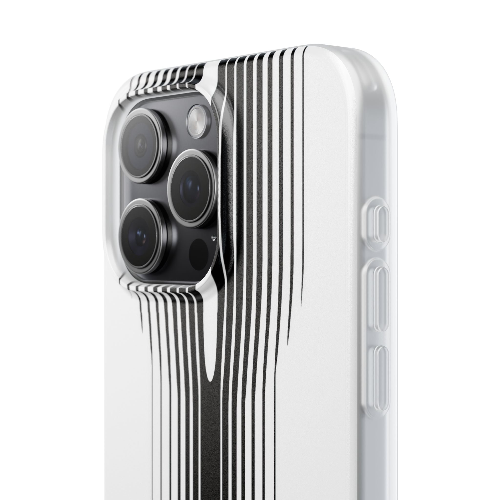 White Lite Phone Case for iPhone - Kinetic Mono Distortion