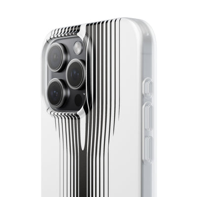 White Lite Phone Case for iPhone - Kinetic Mono Distortion
