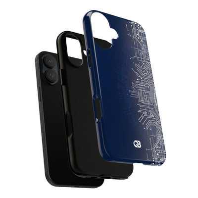 Blue Tough Phone Case for iPhone - Cobalt Circuit Logic