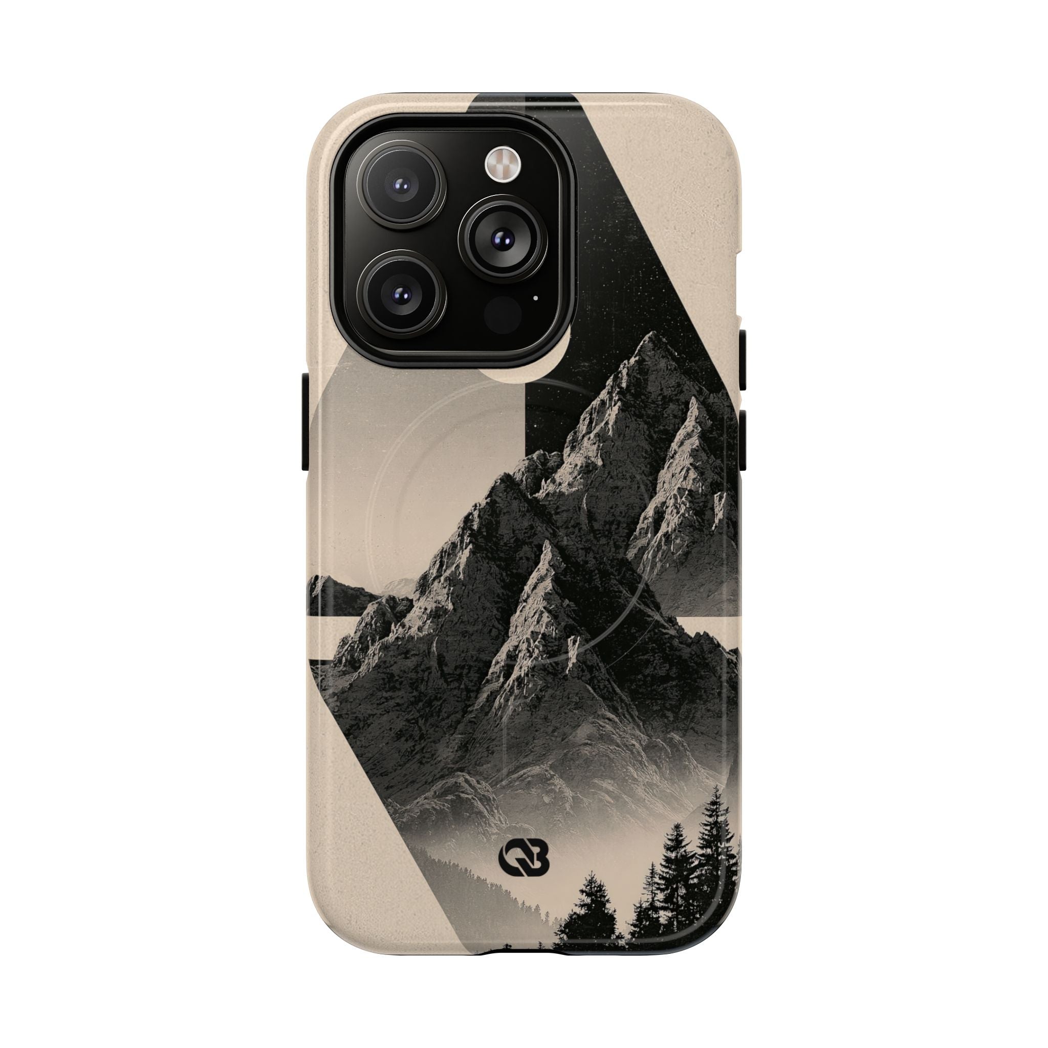 Beige Tough 2.0 Magsafe Phone Case for iPhone - Obsidian Summit Parchment