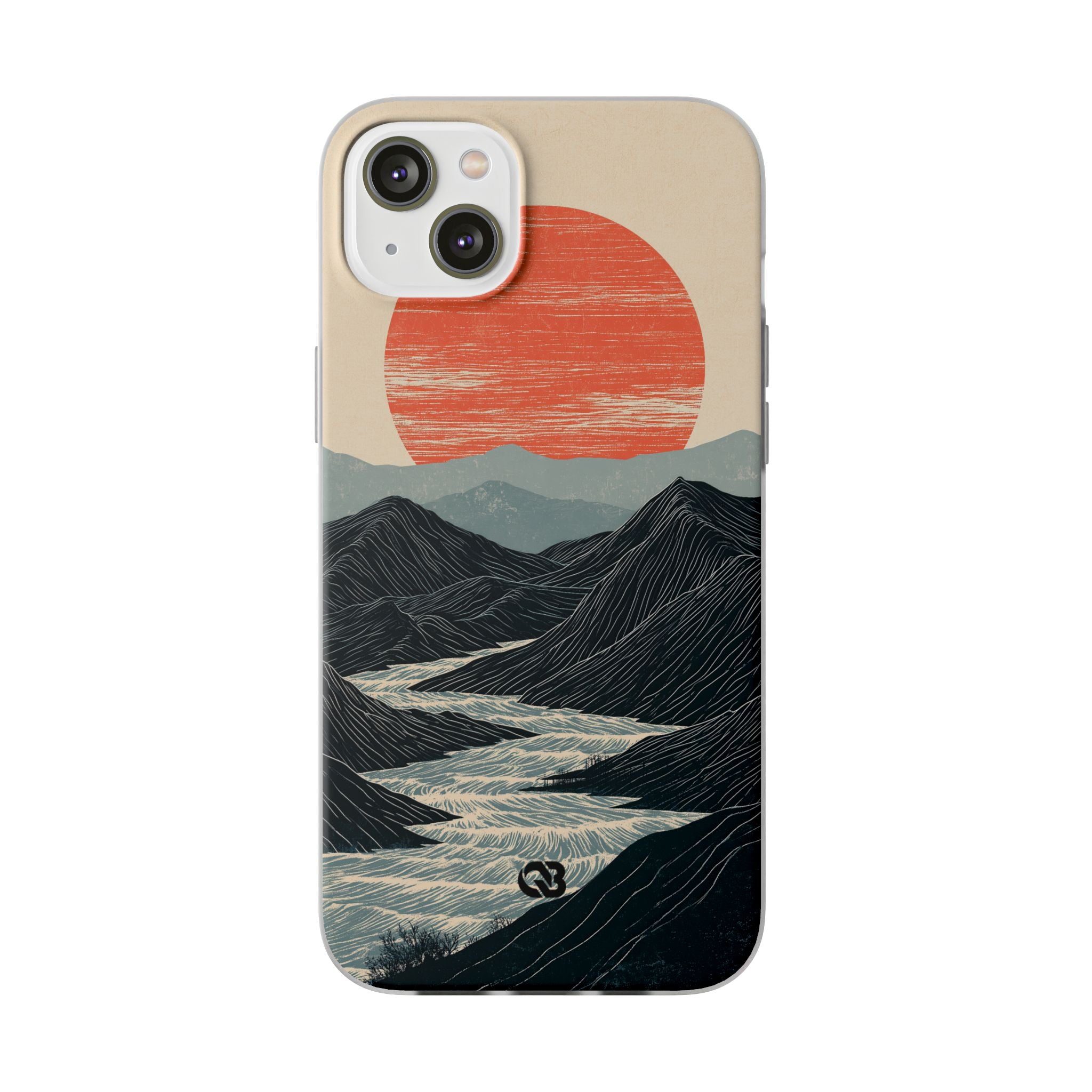Beige Lite Phone Case for iPhone - Crimson Ridge Flow