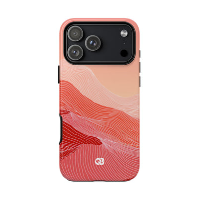 Coral Ridge Contours · Tough Phone Case for iPhone · Red