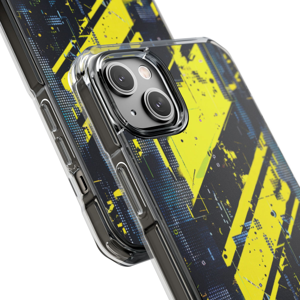 Acid Hazard · Clear Impact Magnetic Phone Case for iPhone ·  Yellow