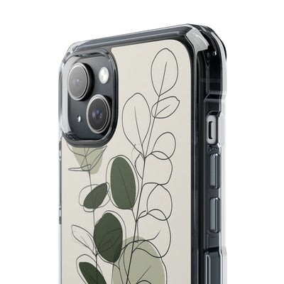 Green Impact MagSafe Phone Case for iPhone - Muted Eucalyptus Sketch
