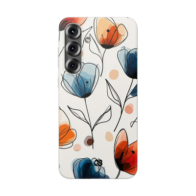 Ink Watercolor Tulips · Soft Custodia per Samsung