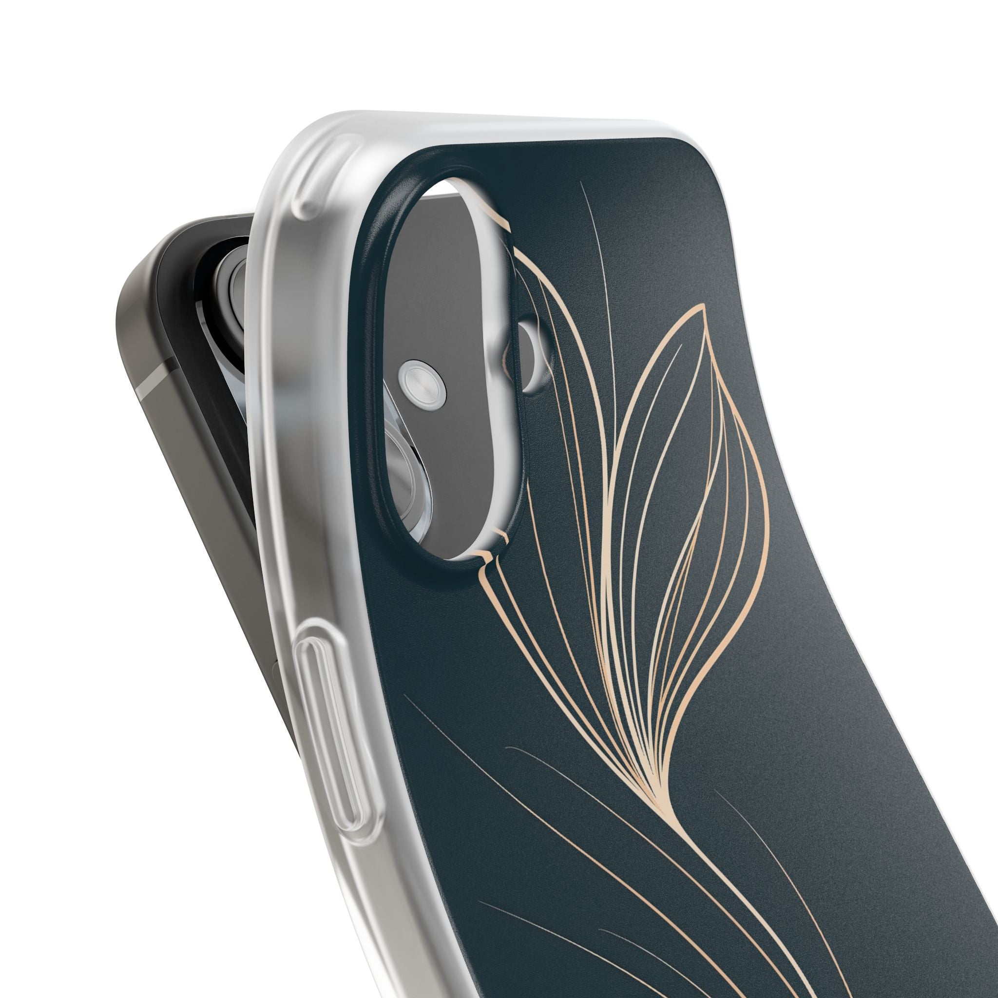 Teal Lite Phone Case for iPhone - Sandstone Silk Flora