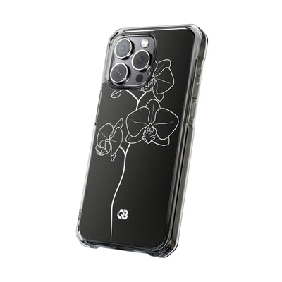 Black Impact MagSafe Phone Case for iPhone - Noir Alabaster Orchid