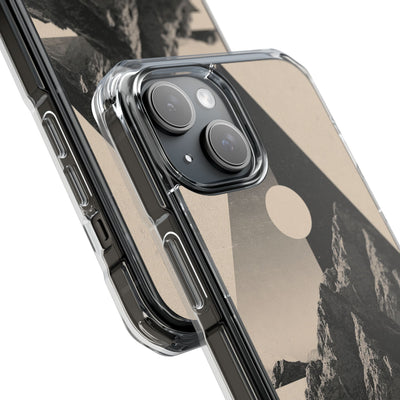 Beige Impact MagSafe Phone Case for iPhone - Obsidian Summit Parchment
