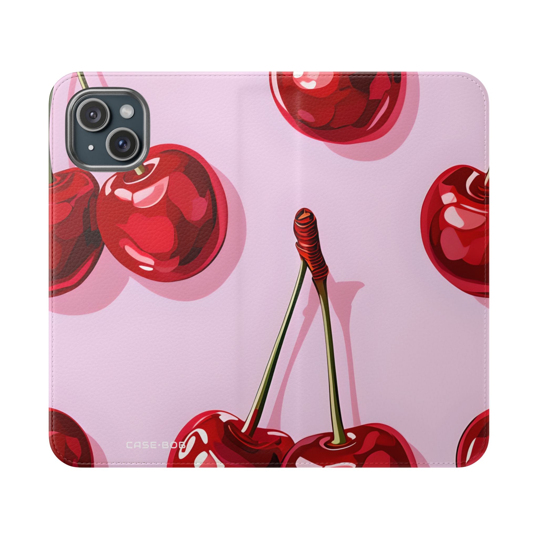 Glossy Cherry Glow - iPhone 15 Plus Case - Wallet