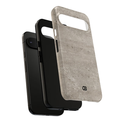 Grey Tough Phone Case for Google Pixel - Brutalist Stone Grit