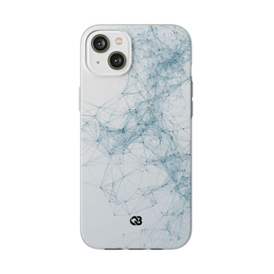 Blue Lite Phone Case for iPhone - Glacial Neural Web