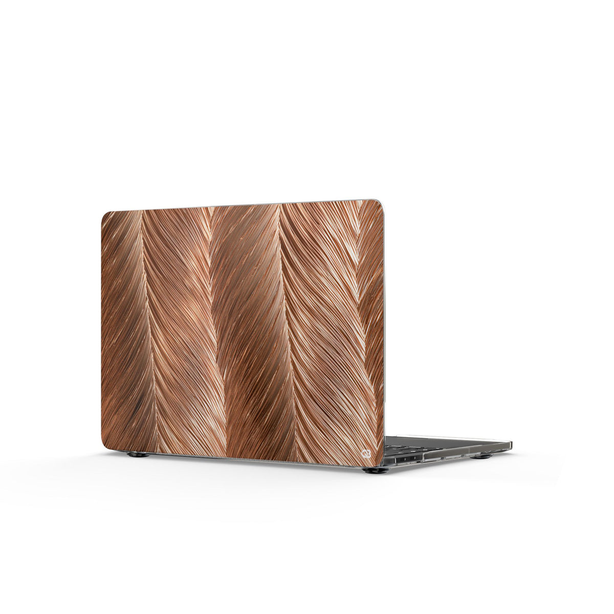 Rose Gold Weave · Clear Hard Case for MacBook · Brown