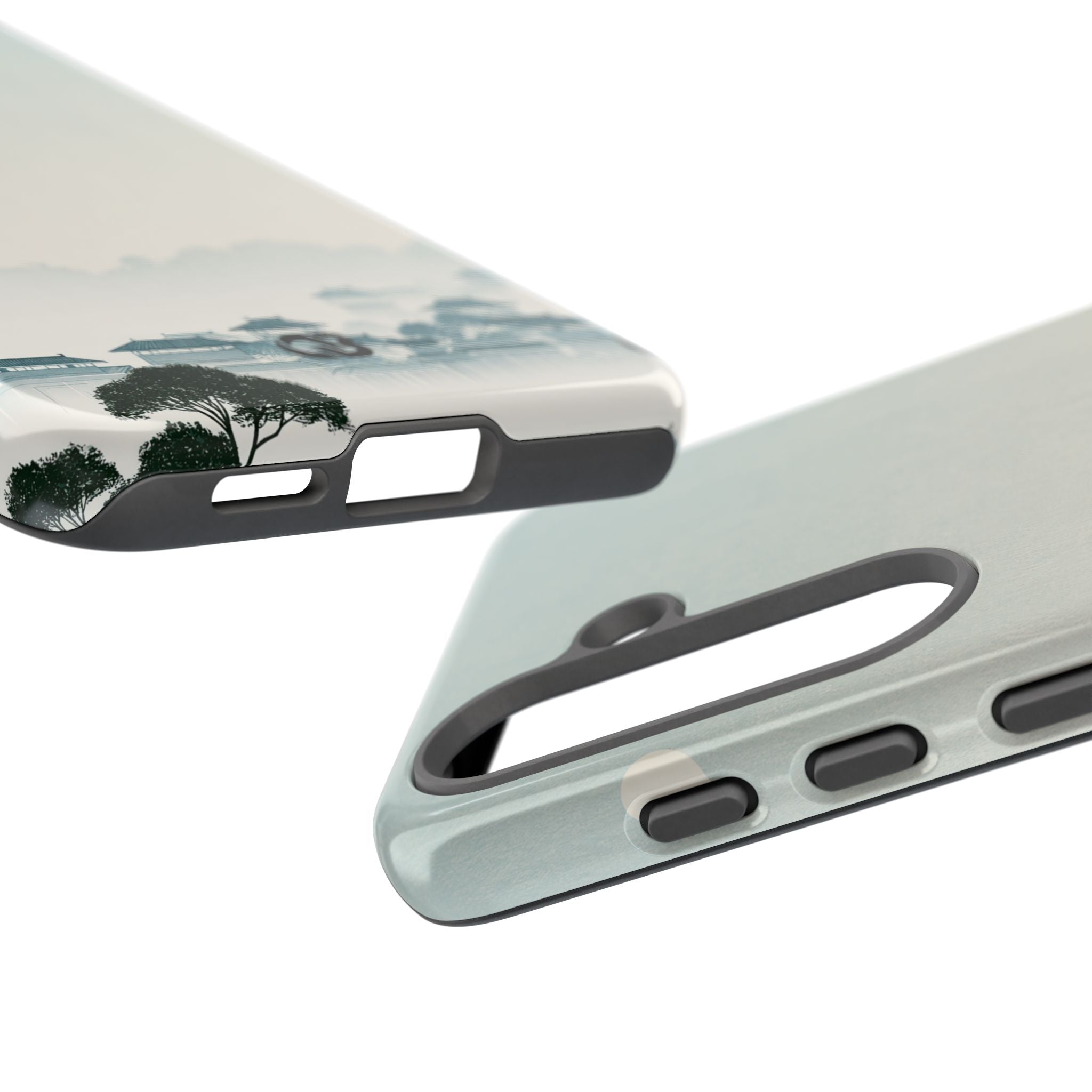 Blue Tough Phone Case for Samsung - Mist Valley Pagoda