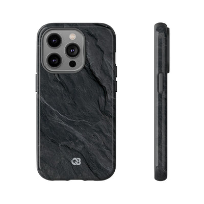Black Tough Phone Case for iPhone - Midnight Slate Ridge