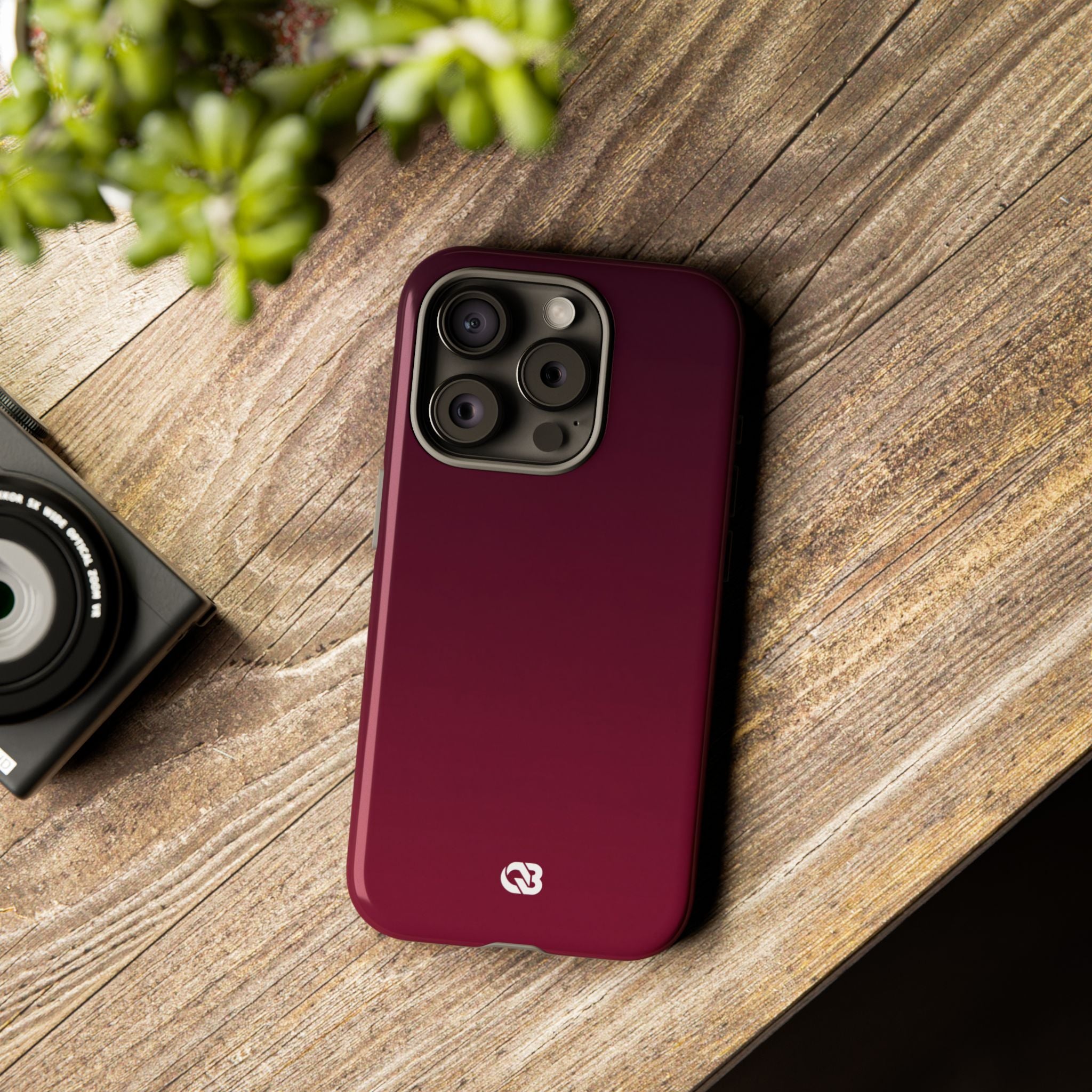 Red Tough Phone Case for iPhone - Deep Sangria Gradient
