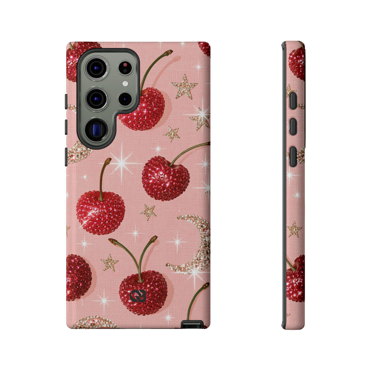 Bedazzled Ruby Cherries · Tough Phone Case for Samsung · Pink