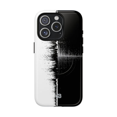 Black Tough 2.0 Magsafe Phone Case for iPhone - Static Signal Split