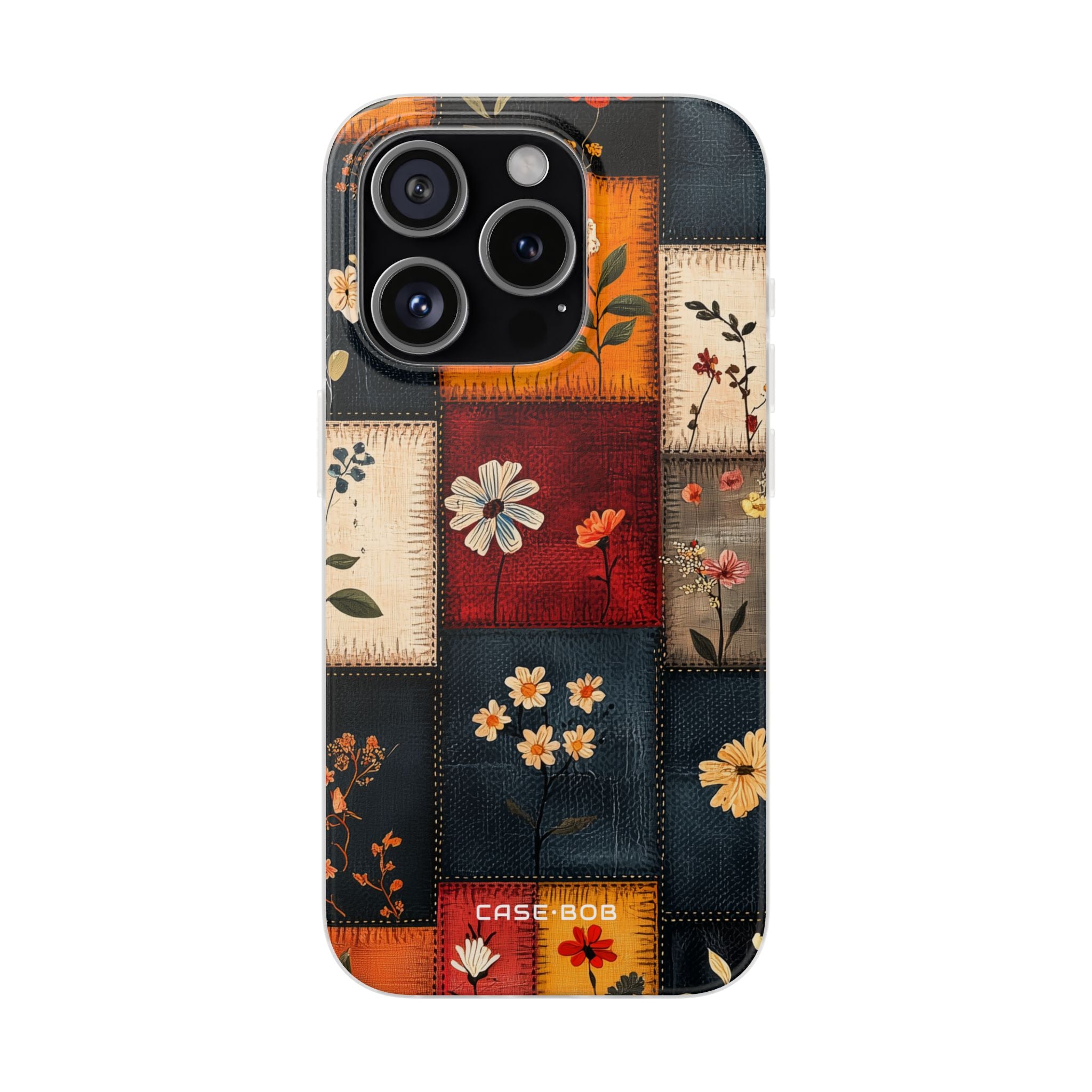 Patchwork Blooms iPhone 15 Pro Case - Soft