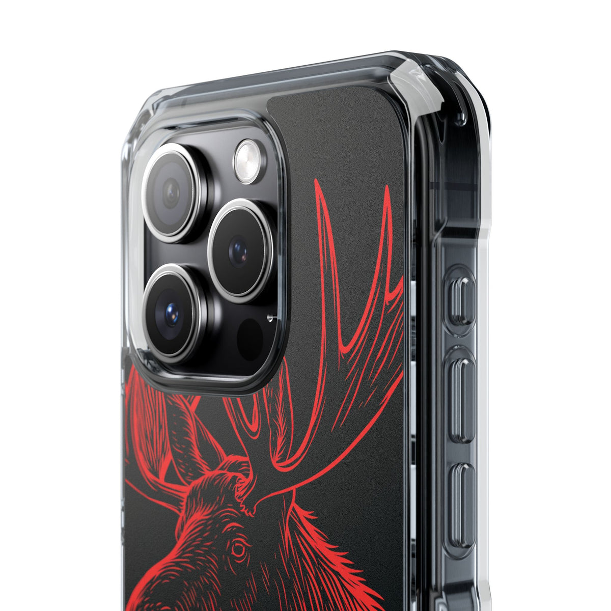 Nordic Elk · Clear Impact Magnetic Phone Case for iPhone · Black