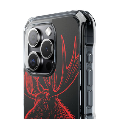 Nordic Elk · Clear Impact Magnetic Phone Case for iPhone · Black