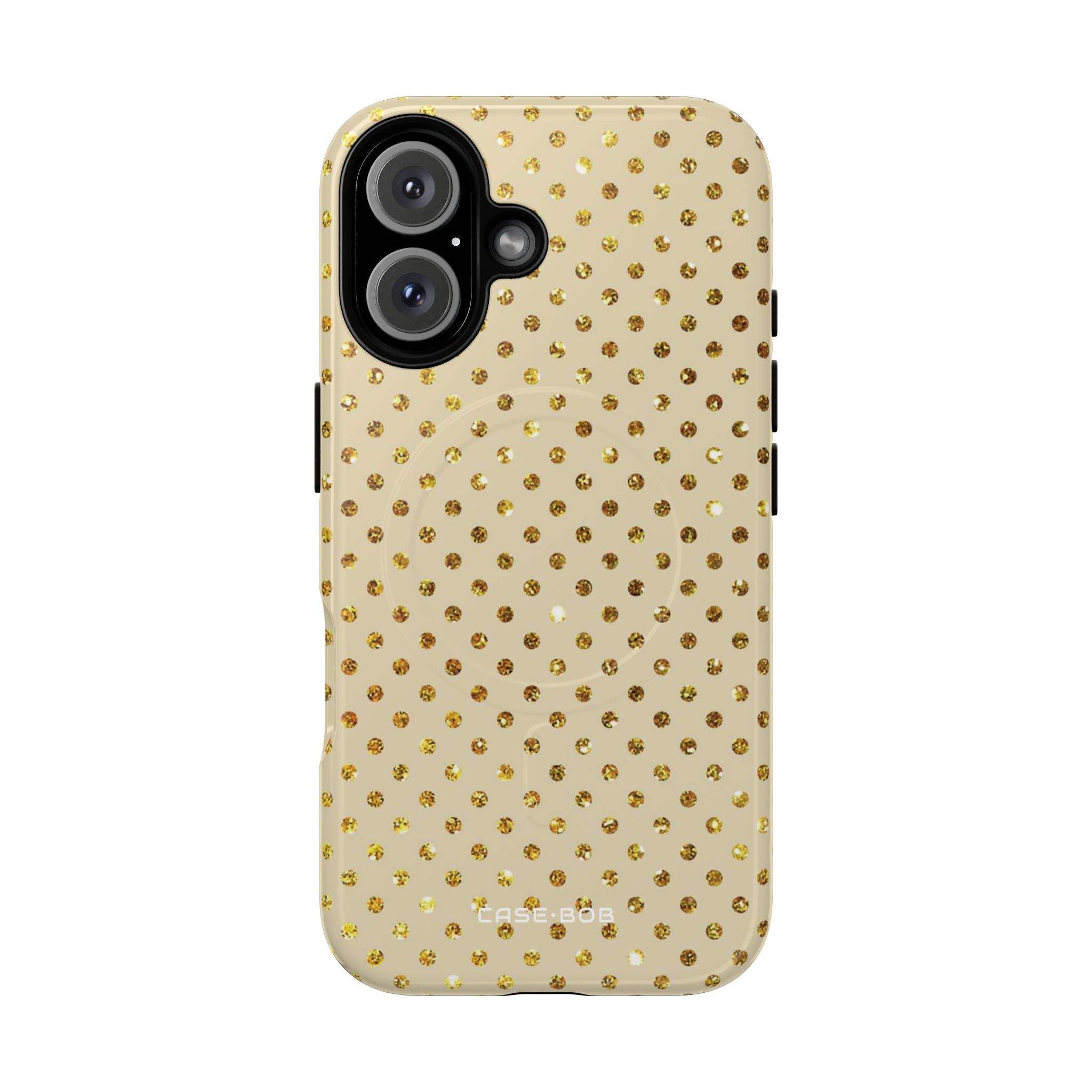 Gold Sparkle Grid iPhone 16 Case - Tough+