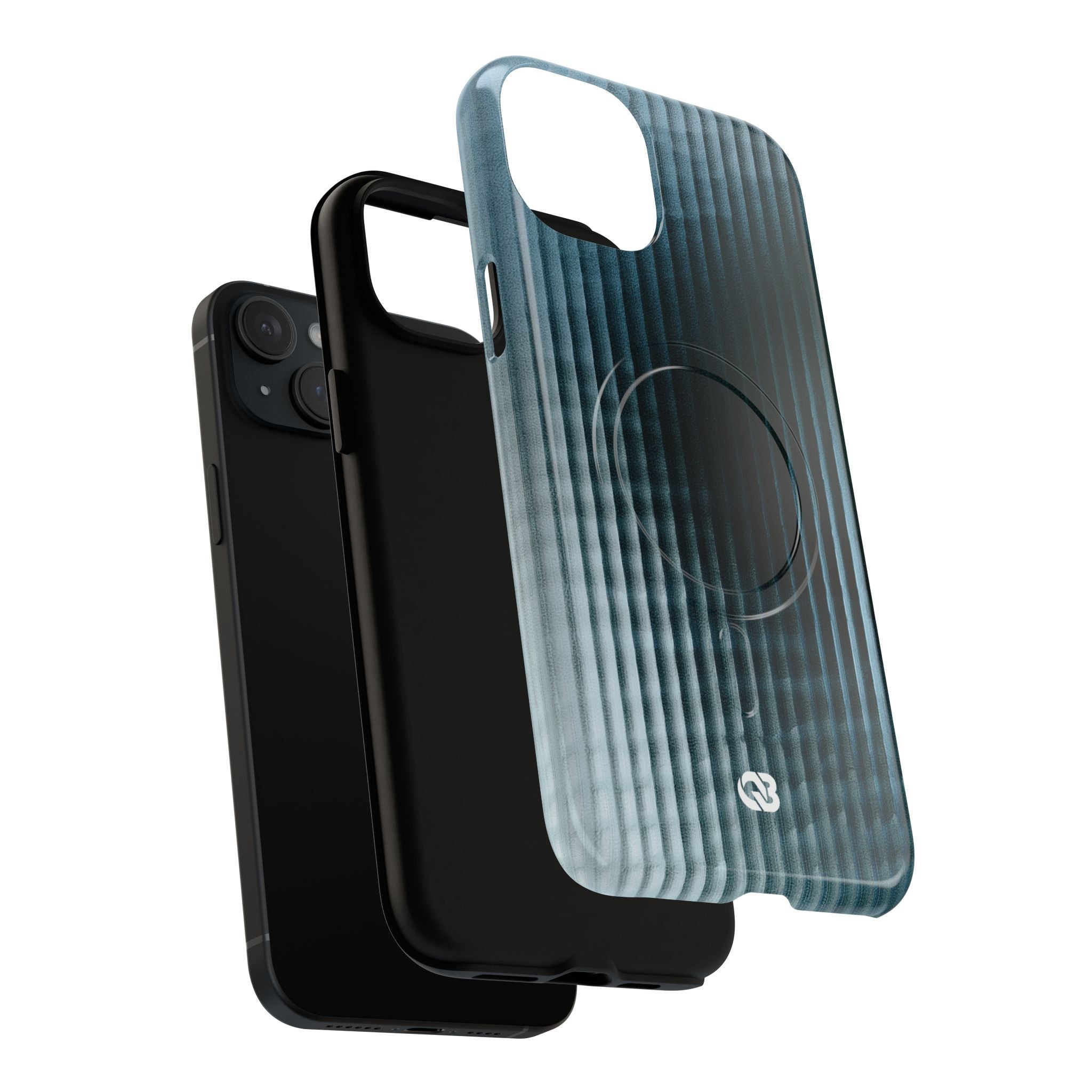 Blue Tough 2.0 Magsafe Phone Case for iPhone - Glacial Reeded Glass
