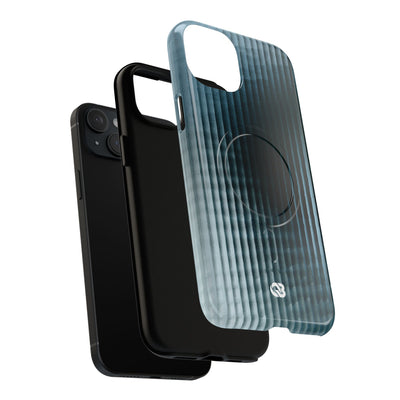 Blue Tough 2.0 Magsafe Phone Case for iPhone - Glacial Reeded Glass