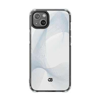 Glacial Contour Waves · Clear Impact Magnetic Phone Case for iPhone · White