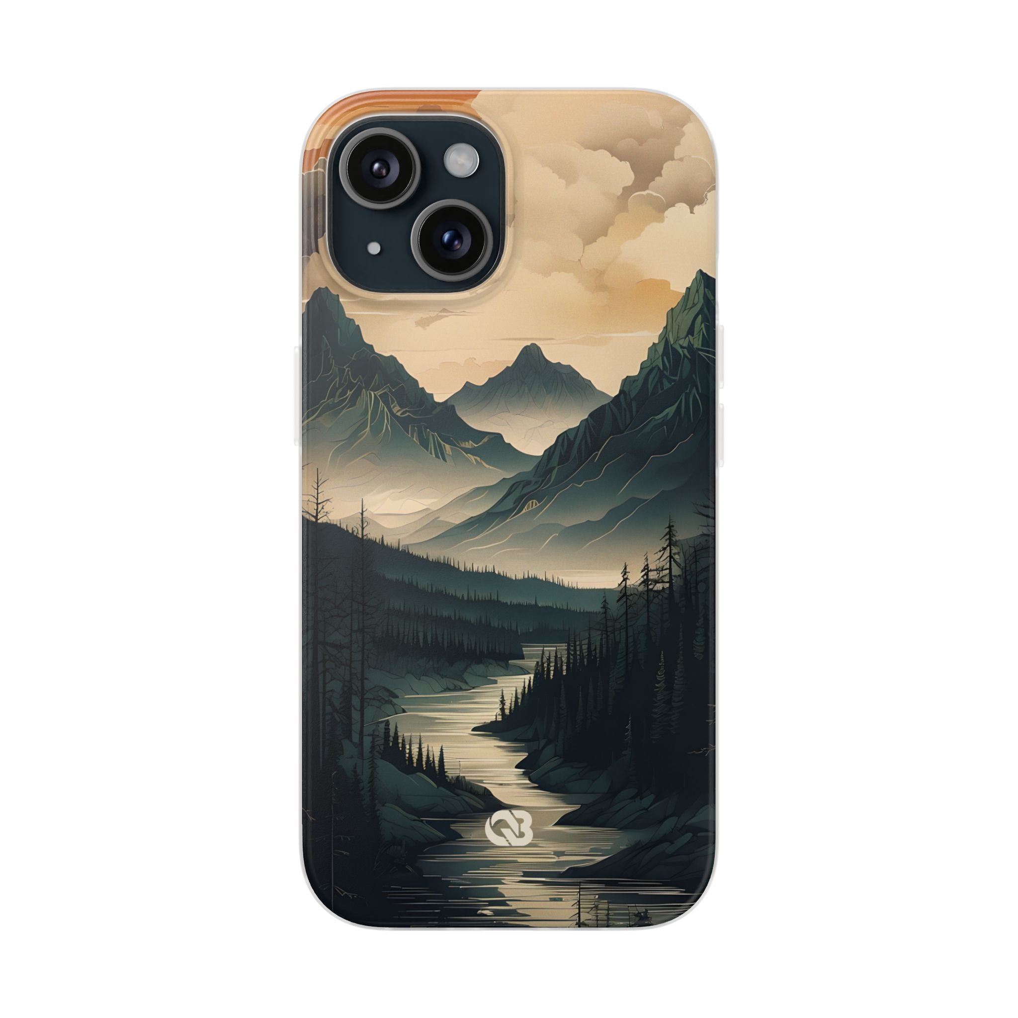Summit River Dusk · Soft Phone Case for iPhone