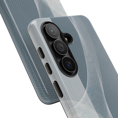 Grey Tough Phone Case for Samsung - Slate Mesh Horizon