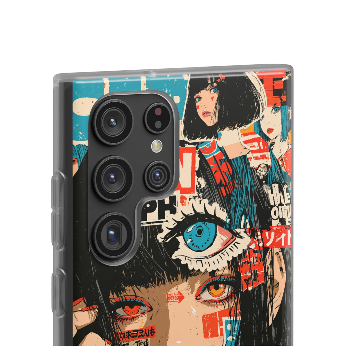 Shibuya Street Collage · Lite Phone Case for Samsung · Red