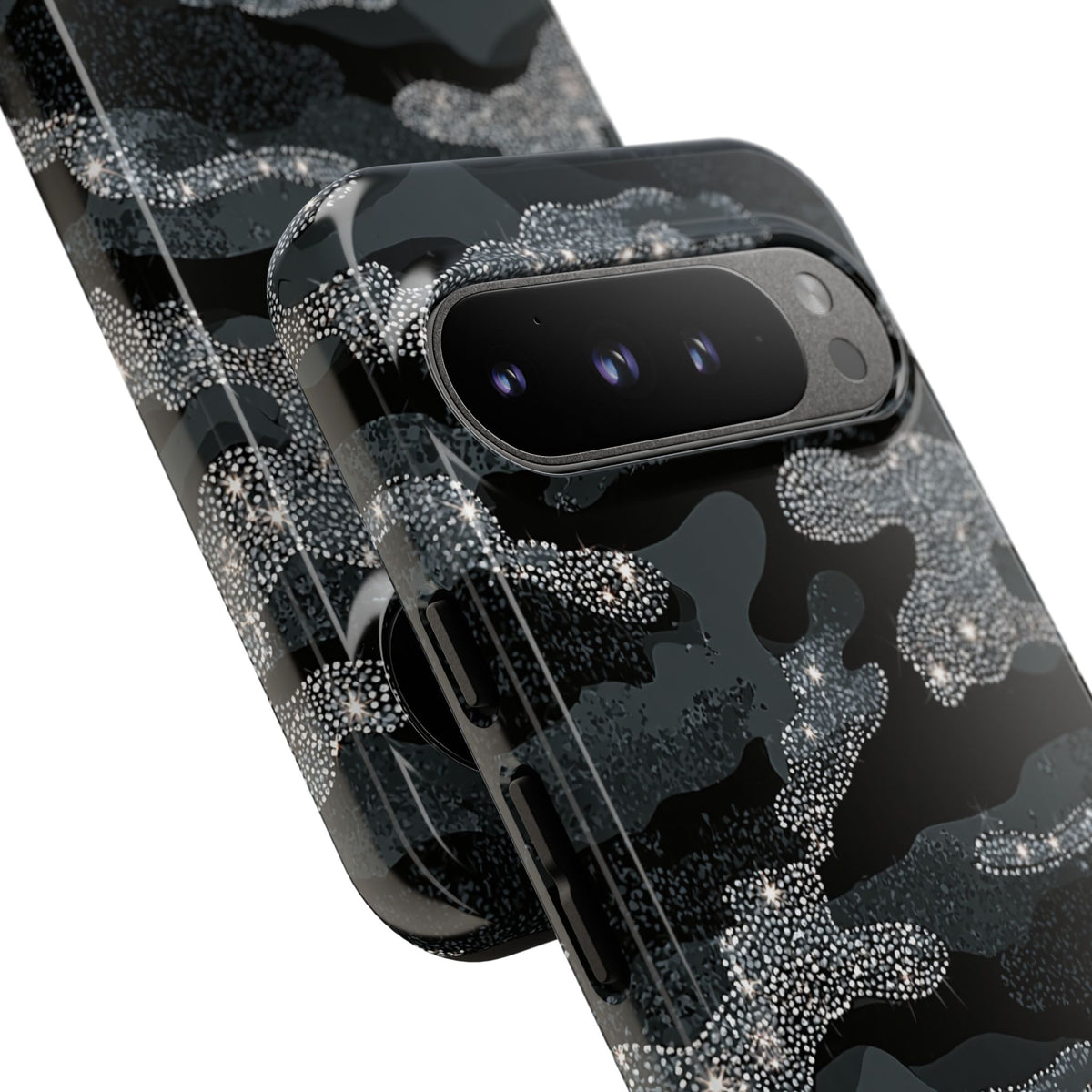 Glitter Shadow Camo · Tough Phone Case for Pixel ·  Black