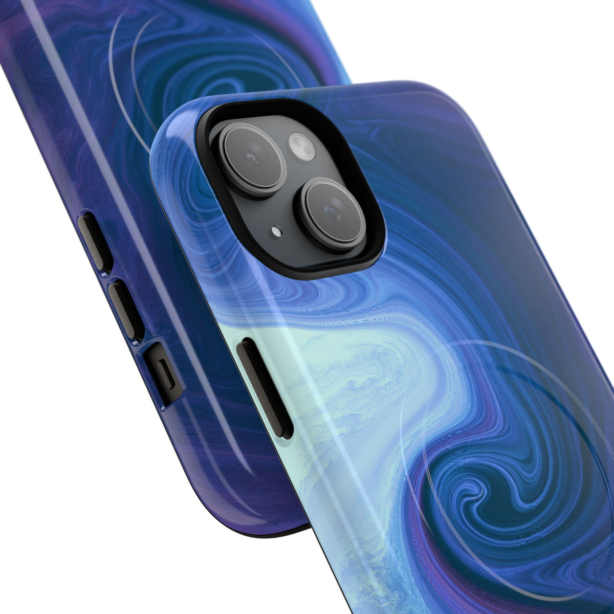 Azure Fluid Swirl · Tough 2.0 Magnetic Phone Case for iPhone · Blue