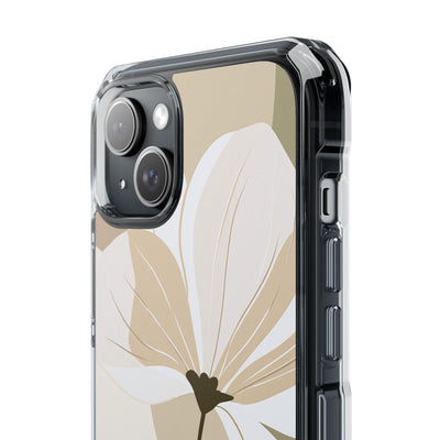 Beige Impact MagSafe Phone Case for iPhone - Sage Linen Magnolia
