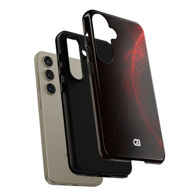 Red Tough Phone Case for Samsung - Solar Crimson Flare