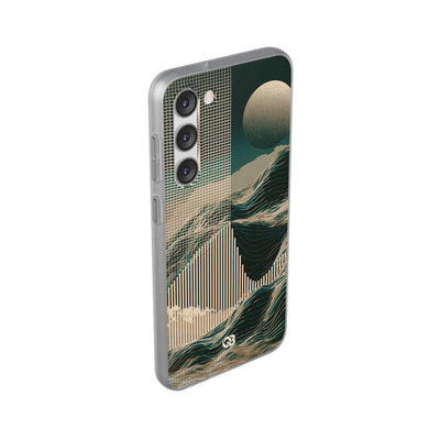 Green Lite Phone Case for Samsung - Lunar Moss Topography