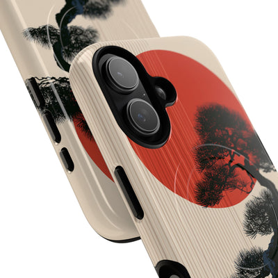 Beige Tough 2.0 Magsafe Phone Case for iPhone - Kyoto Crimson Pine