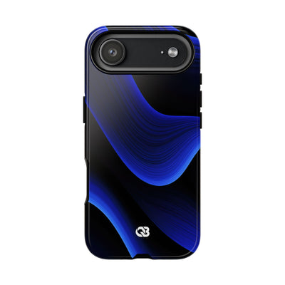 Blue Tough Phone Case for iPhone - Electric Cobalt Flow
