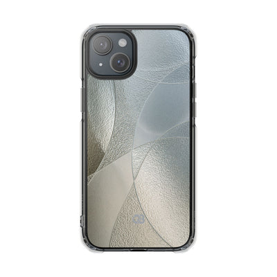Silver Impact MagSafe Phone Case for iPhone - Frosted Silver Mosaic