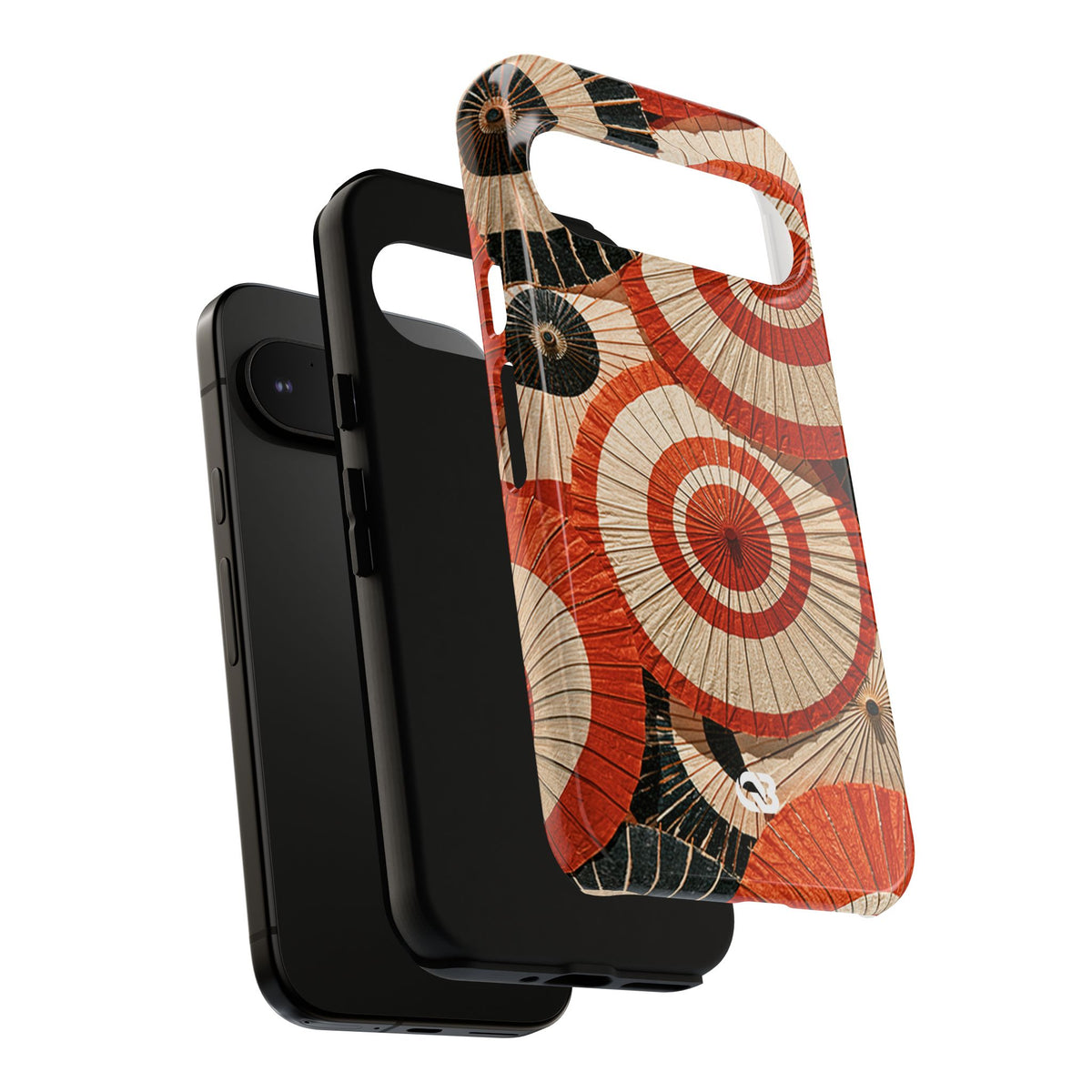 Vermilion Wagasa Motif · Tough Phone Case for Pixel ·  Red