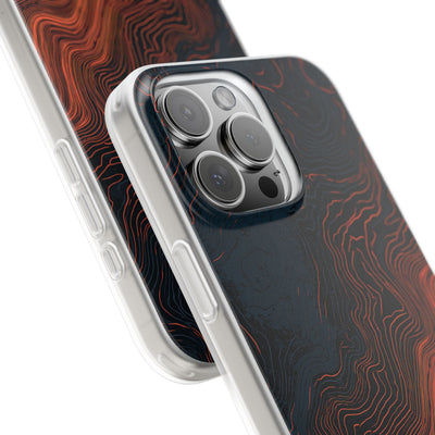 Black Lite Phone Case for iPhone - Volcanic Basalt Map